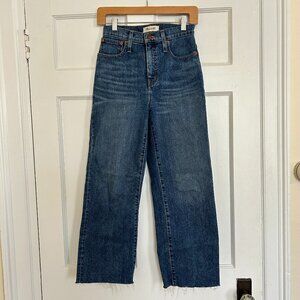Madewell Slim Wide Leg Crop (Blue Crownridge Wash - Size  24)